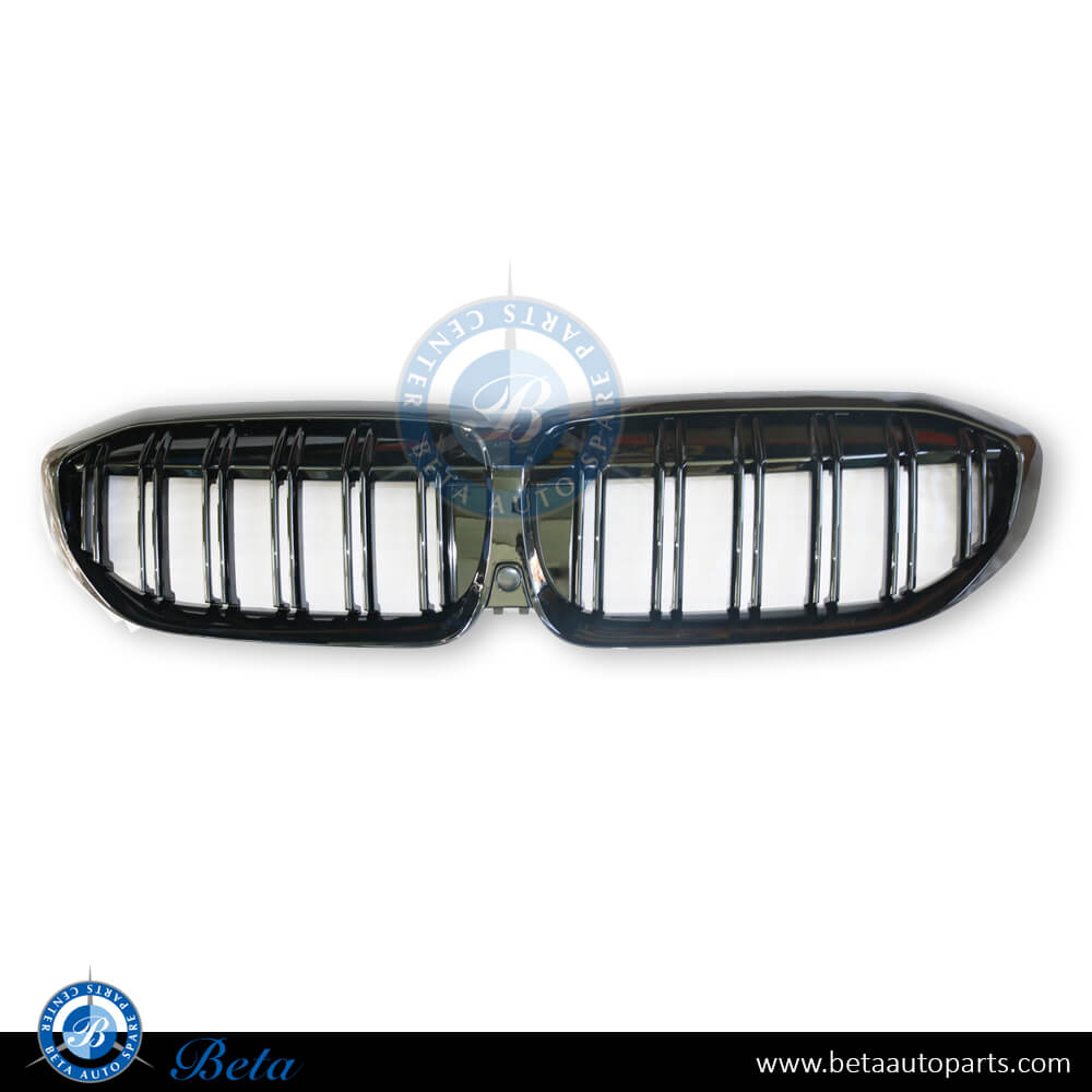 Grille M look 2 Lines Gloss Black color for BMW 3 Series G20 2019-up models, Part Number 51138072085 Grille M look 2 Lines Gloss Black color for BMW 3 Series G20 2019-up models, Part Number 51138072085